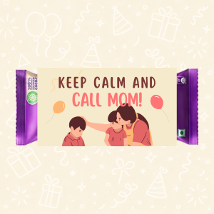 “Keep Calm and Call Mom” Fun Chocolate Wrapper