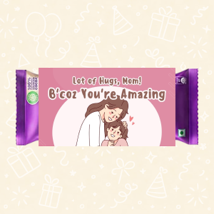 “Lots of Hugs, Mom!” Cute & Sweet Chocolate Wrapper