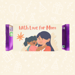 “With Love for Mom” Sweet Gift Chocolate Wrapper
