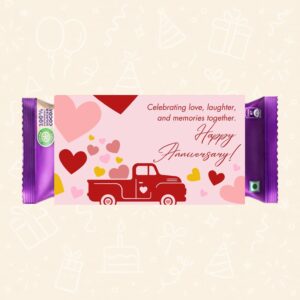 Happy Anniversary Red Truck Chocolate Wrapper