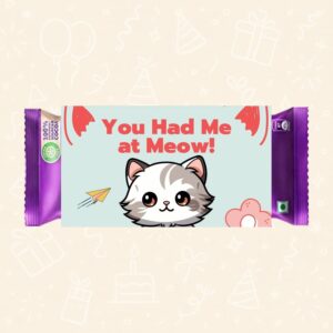 You Had Me at Meow – Cute Cat-Themed Chocolate Wrapper
