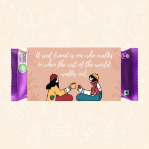 A Real Friend Walks In – Friendship-Themed Chocolate Wrapper