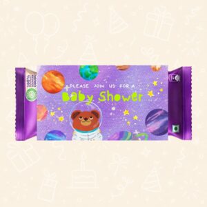 Outer Space Baby Shower – Printable Chocolate Wrapper (Boy Theme)
