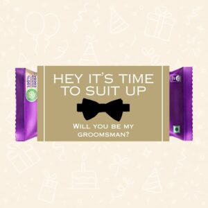 Groomsman Proposal Wrapper – Suit Up Edition Printable Chocolate Wrapper