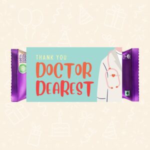 Doctor Appreciation Chocolate Wrapper – “Thank You Doctor Dearest”