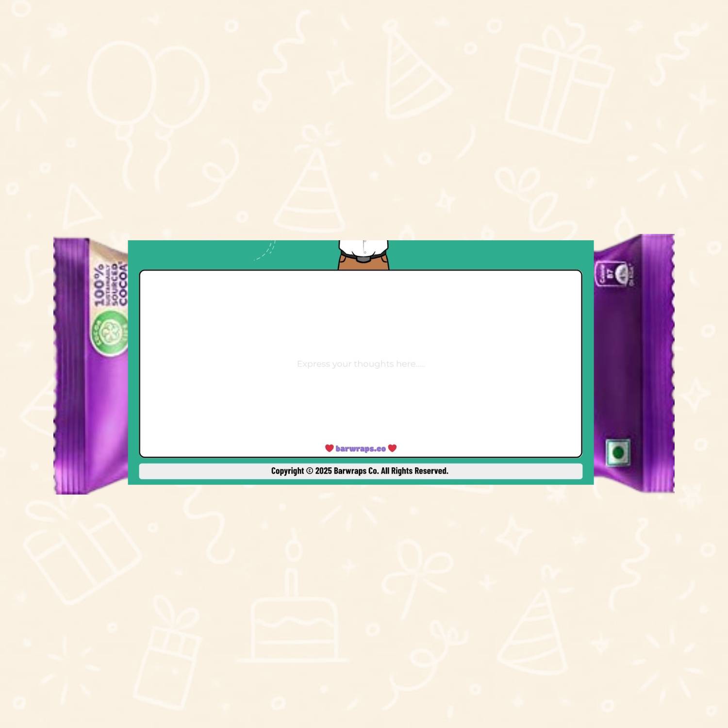 You Are Amazing – Student Motivation Printable Chocolate Wrapper - Image 2