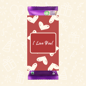 “I Love You” – Classic Love Chocolate Wrapper